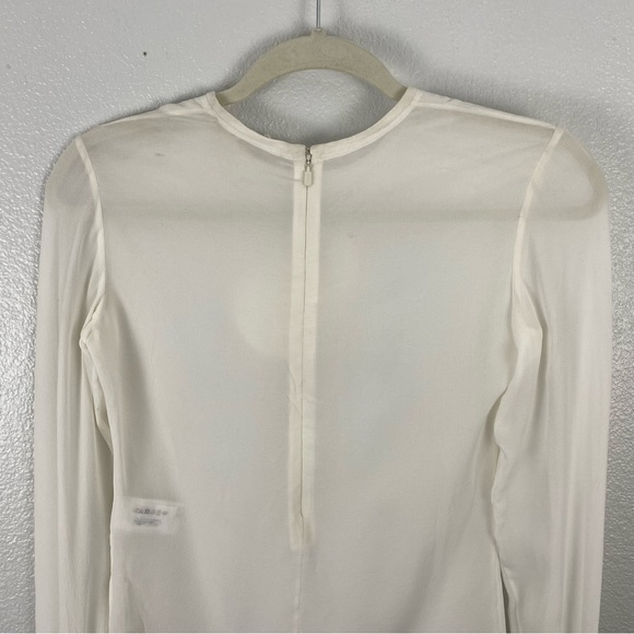 Chloé 100% Silk Embroidered Wide Sleeve Long Sleeve Top - Picture 7 of 15